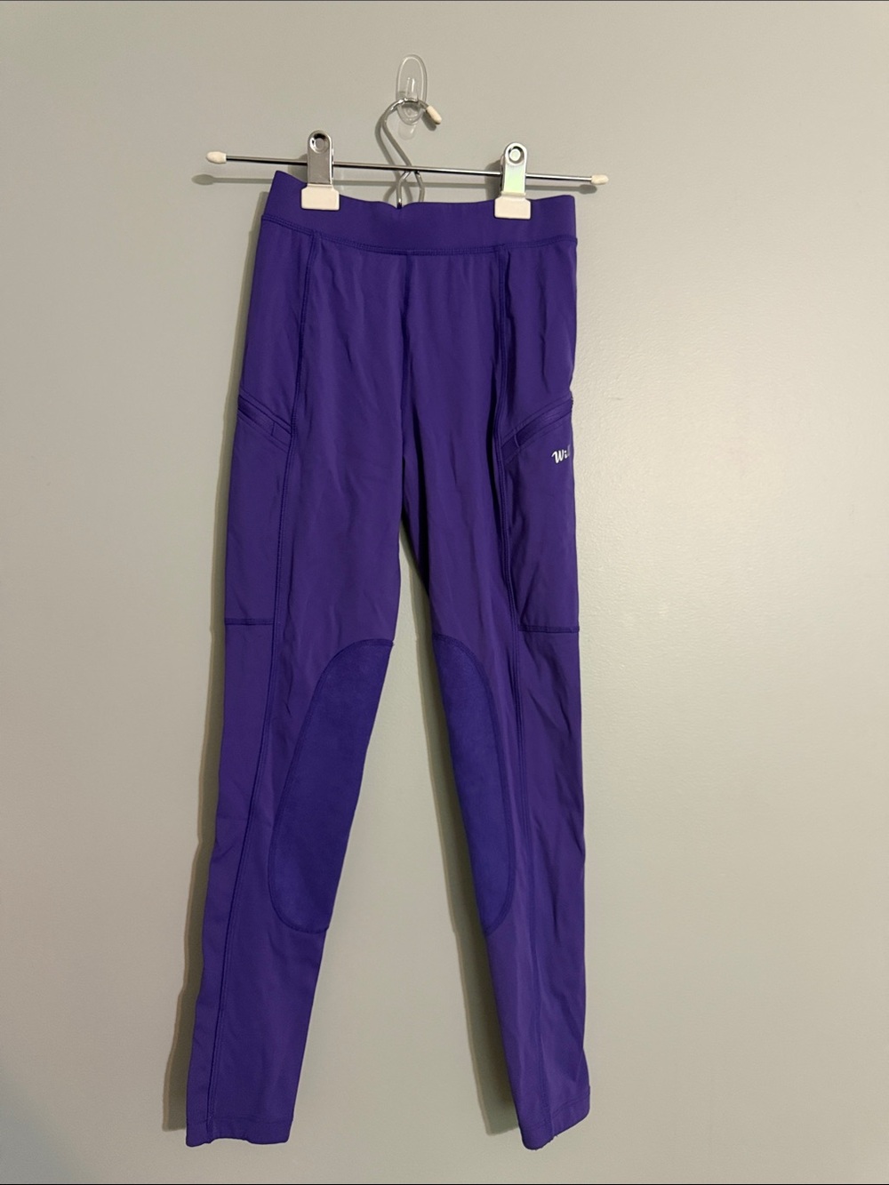 Willit Girls Riding Breeches Size Small Purple Knee Patch Equestrian